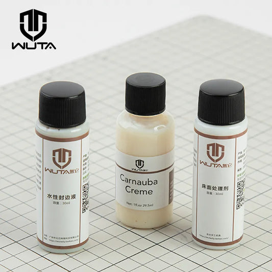 WUTA Leather Edge Finishers & Carnauba Creme Protective Wax Finish