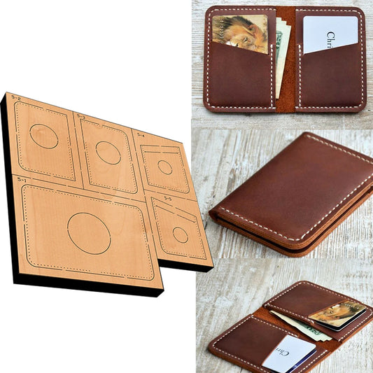 Leather Wallet Die - Wood Mounted